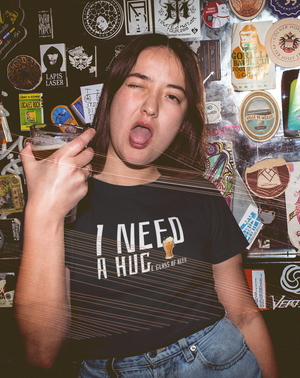 HUGE GLASS OF BEER - Premium T-Shirt