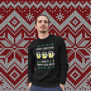 Happy New Beer - Unisex Pullover - Biermode | Mode für den Bierliebhaber