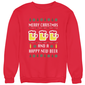 Happy New Beer - Unisex Pullover - Biermode | Mode für den Bierliebhaber
