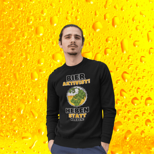 Heben statt kleben - Unisex Pullover - Biermode | Mode für den Bierliebhaber