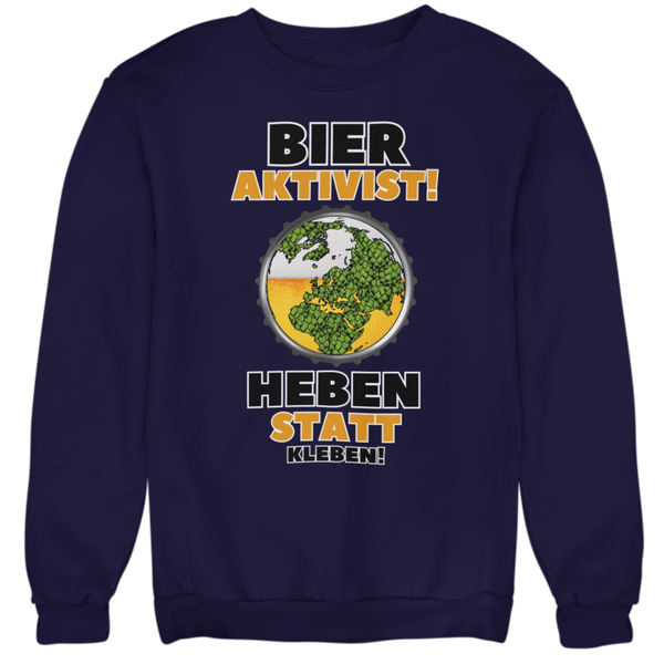 Heben statt kleben - Unisex Pullover - Biermode | Mode für den Bierliebhaber