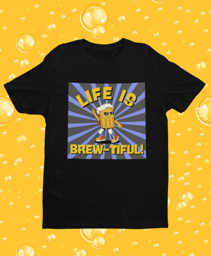 LIFE IS BREW - TIFUL - Premium T-Shirt - Biermode | Mode für den Bierliebhaber
