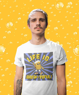 LIFE IS BREW - TIFUL - Premium T-Shirt - Biermode | Mode für den Bierliebhaber