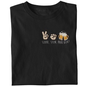 Schere, Stein, paar Bier? - Premium T-Shirt - Biermode | Mode für den Bierliebhaber