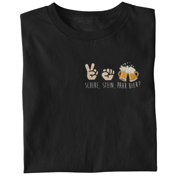 Schere, Stein, paar Bier? - Premium T-Shirt - Biermode | Mode für den Bierliebhaber