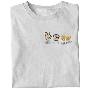 Schere, Stein, paar Bier? - Premium T-Shirt - Biermode | Mode für den Bierliebhaber