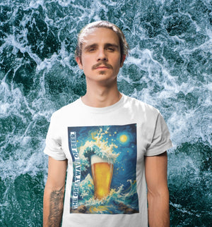 The great Wave of Beer - Premium T-Shirt - Biermode | Mode für den Bierliebhaber