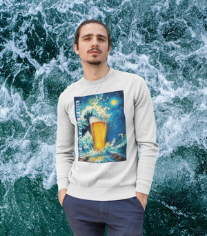 The great Wave of Beer - Unisex Pullover - Biermode | Mode für den Bierliebhaber