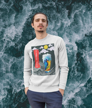 The great Wave of Beer - Unisex Pullover - Biermode | Mode für den Bierliebhaber