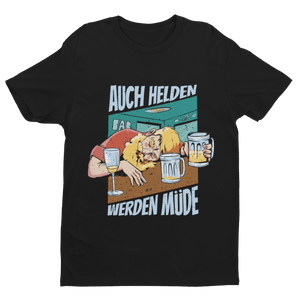 Auch Helden werden müde - Premium T-Shirt - Biermode | Mode für den Bierliebhaber