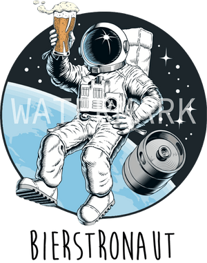 Bierstronaut - Männer Premium T-Shirt - Biermode | Mode für den Bierliebhaber