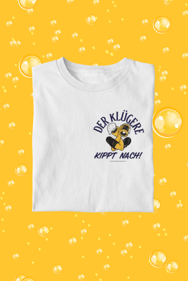 Der klügere kippt nach - Premium T-Shirt - Biermode | Mode für den Bierliebhaber