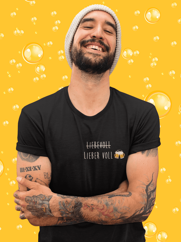 LIEBER VOLL - Premium T-Shirt - Biermode | Mode für den Bierliebhaber