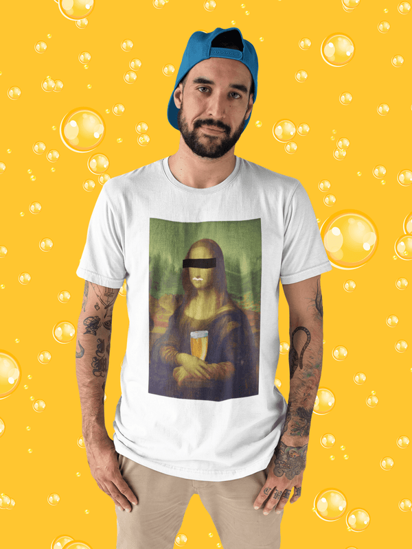 Mona Lisa (Bier Edition) - Premium T-Shirt - Biermode | Mode für den Bierliebhaber