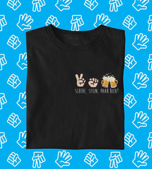 Schere, Stein, paar Bier? - Premium T-Shirt - Biermode | Mode für den Bierliebhaber