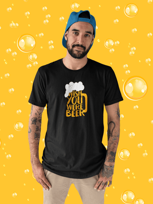 Wish you were Beer - Männer Premium T-Shirt - Biermode | Mode für den Bierliebhaber