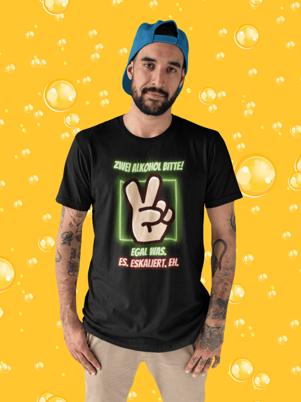 Zwei Alkohol - Premium T-Shirt - Biermode | Mode für den Bierliebhaber